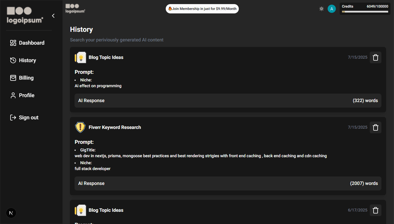 Step 3: Review your Chat history